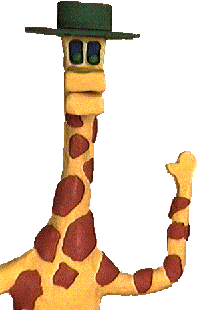 Baz the giraffe asking '¿Who dat?'